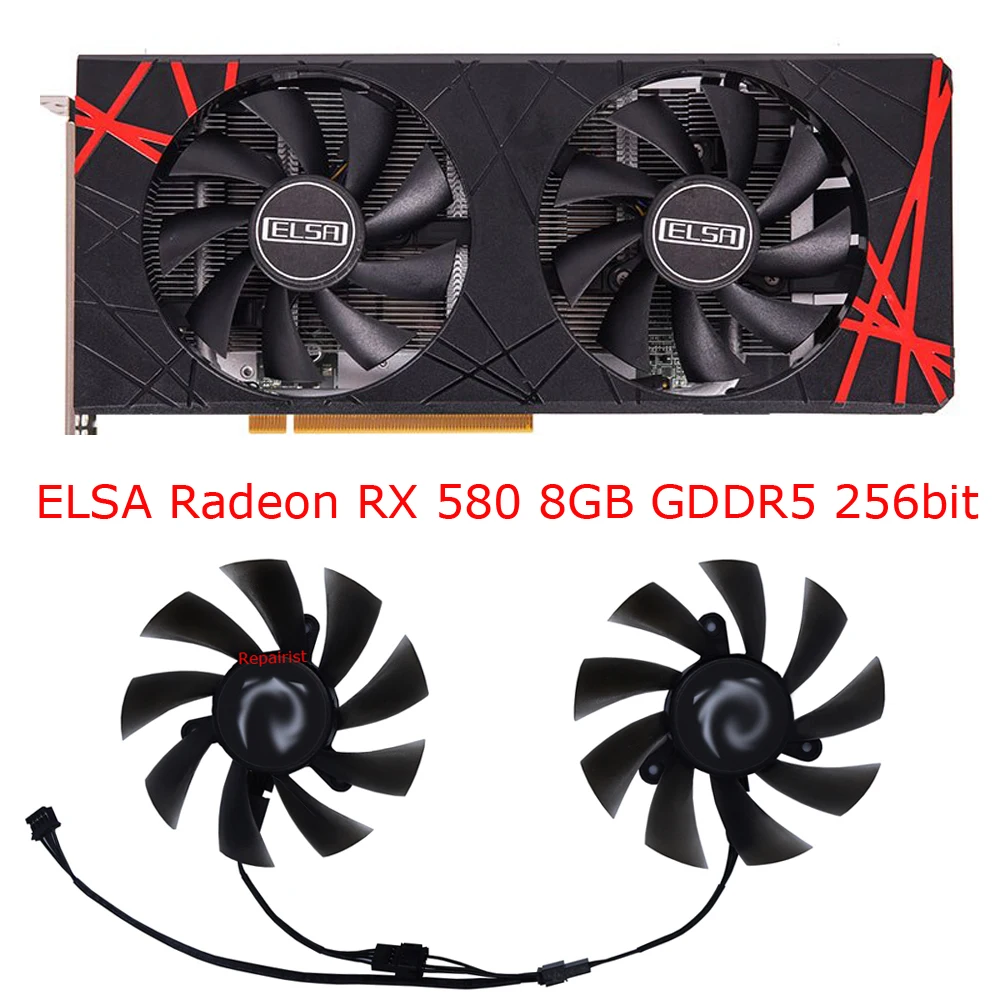 Rx 580 8Gb 2048Sp Gpu - 비디오 카드 팬, XY-D09015B, GPU 쿨러,