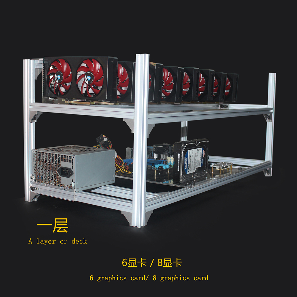 6 8 12 19 GPU 광부 마이닝 장비 알루미늄 쌓 - 12 Gpu Open Air Frame Case 리뷰 및 가격