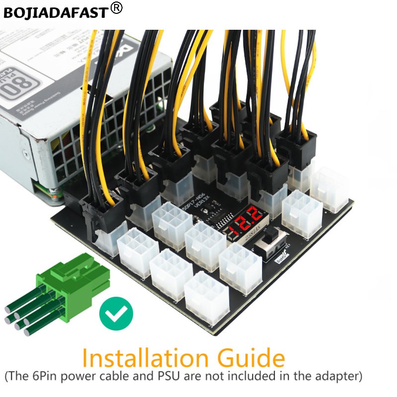 17 포트 PCIe 6핀 커넥터 서버 전원 공급 장치  - 2400W Server Psu Breakout Board 리뷰 및 가격