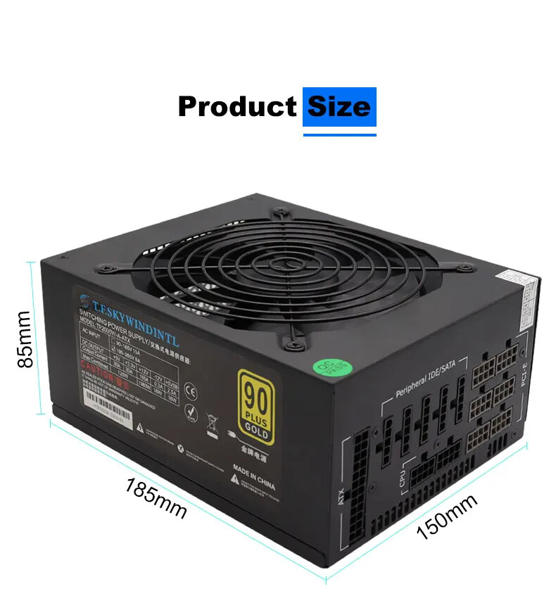 2000W 전원 공급 장치 골드 ATX 채굴용 PSU, - 2000W Atx Mining Power Supply 리뷰 및 가격