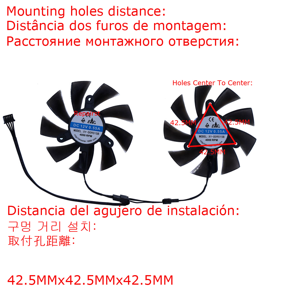 비디오 카드 팬, XY-D09015B, GPU 쿨러,  - Rx 580 8Gb 2048Sp Gpu 리뷰 및 가격